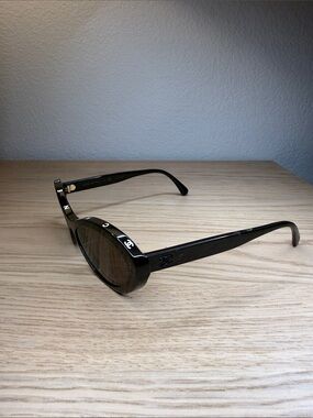 CHANEL 5416-A brown Round Logo Sunglasses